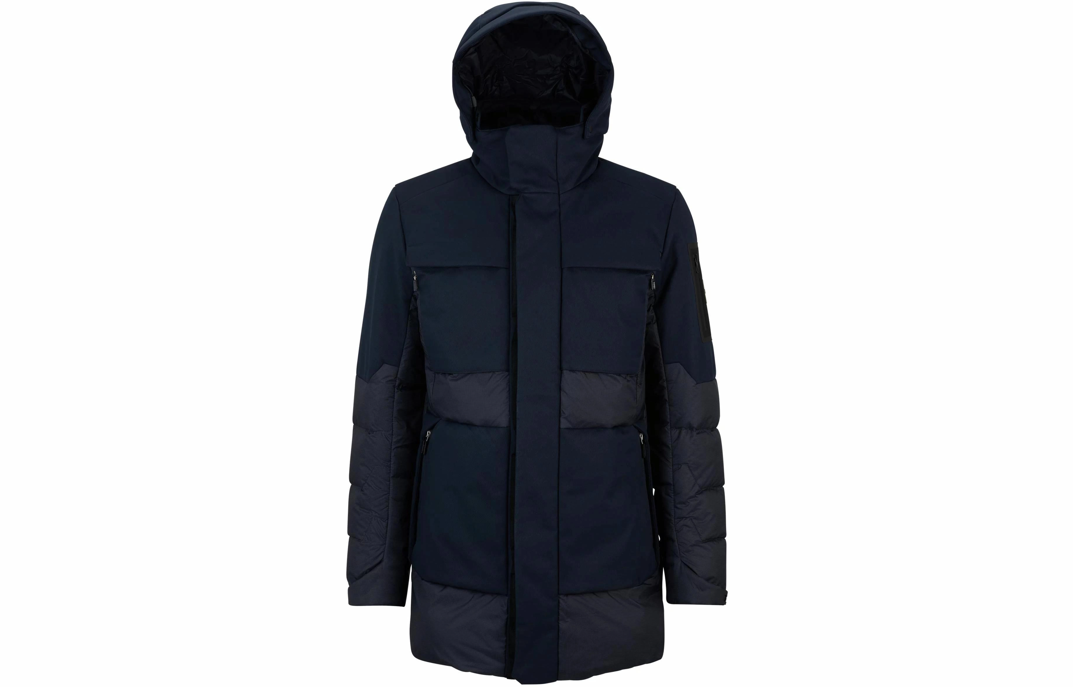 HUGO BOSS Mixed-Material Down Jacket With Detachable Hood
