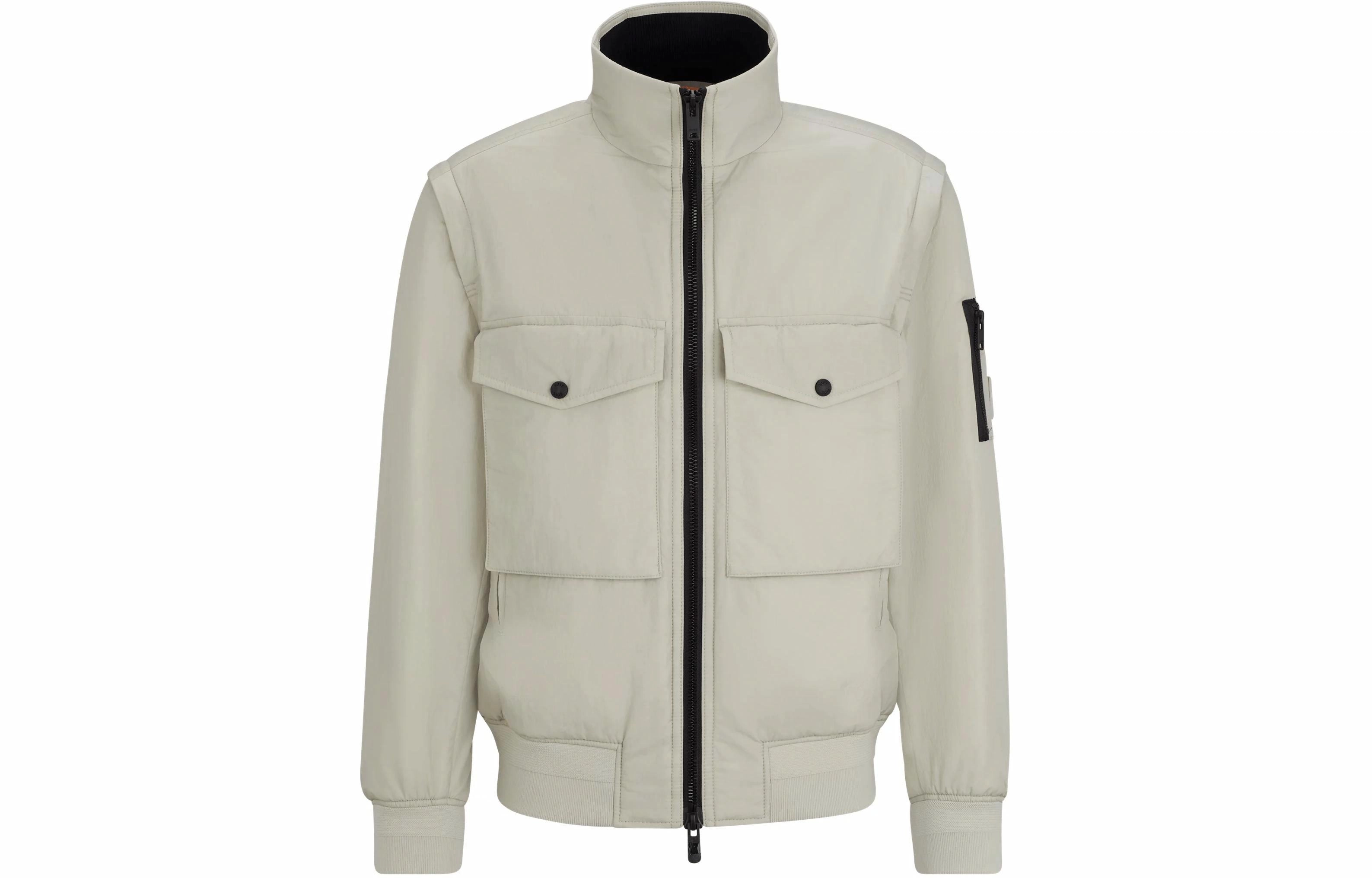 HUGO BOSS Water-Repellent Bomber Jacket With Detachable Sleeves