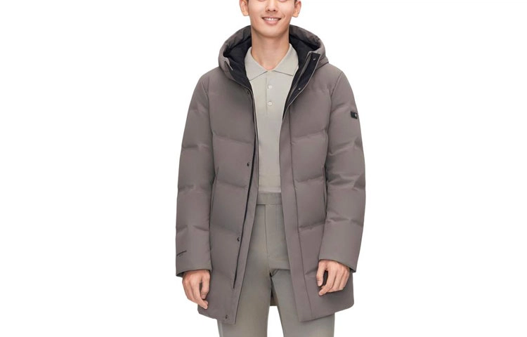 波司登 纯色拉链连帽经典商务羽绒服 男款