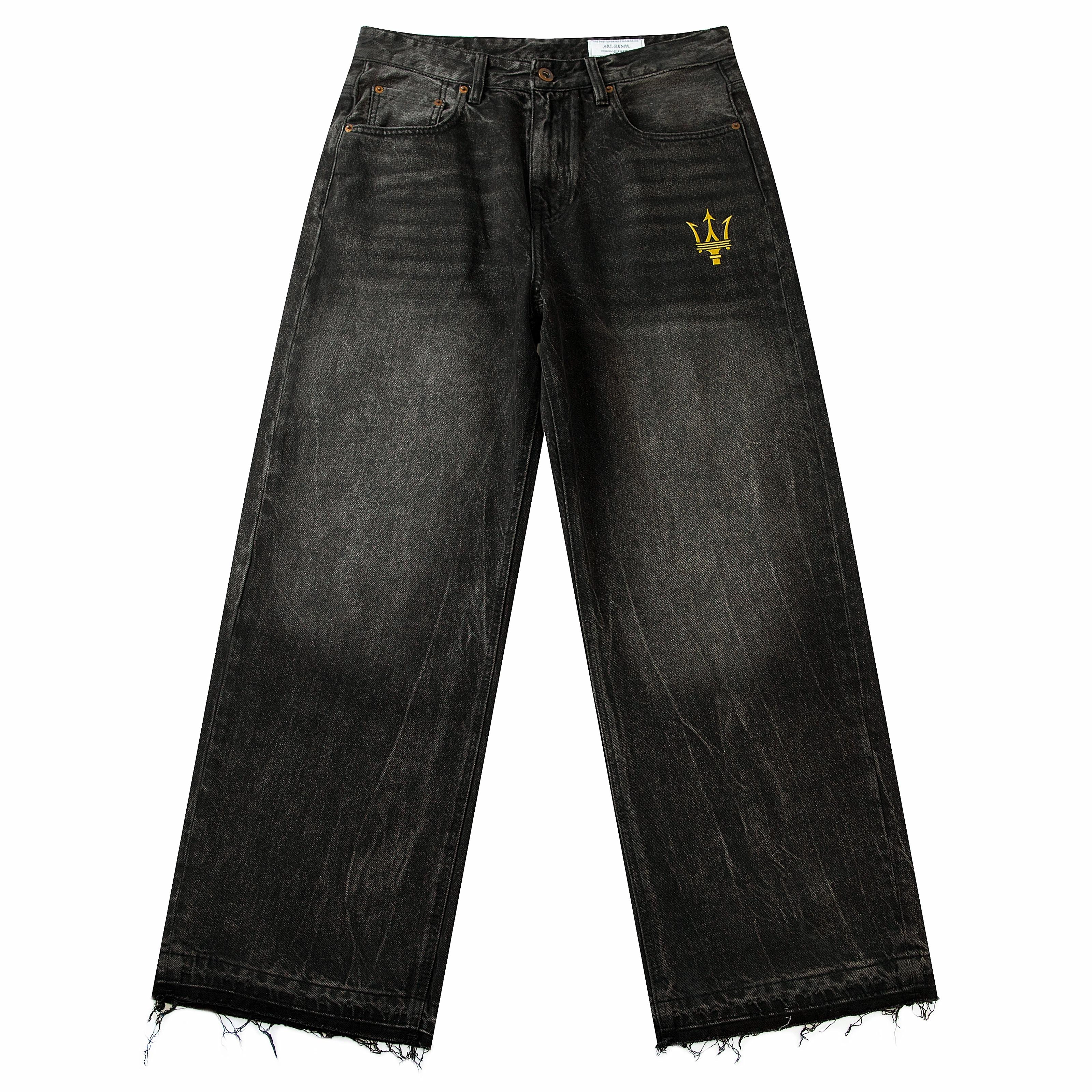 Maserati logoHbaggy jeans