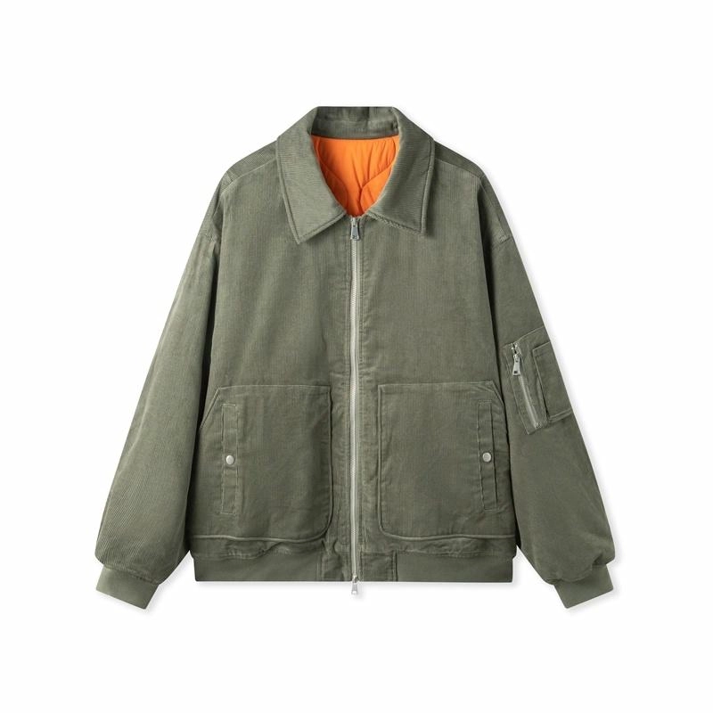 森马 灯芯绒肌理感飞行员加厚棉服 男款