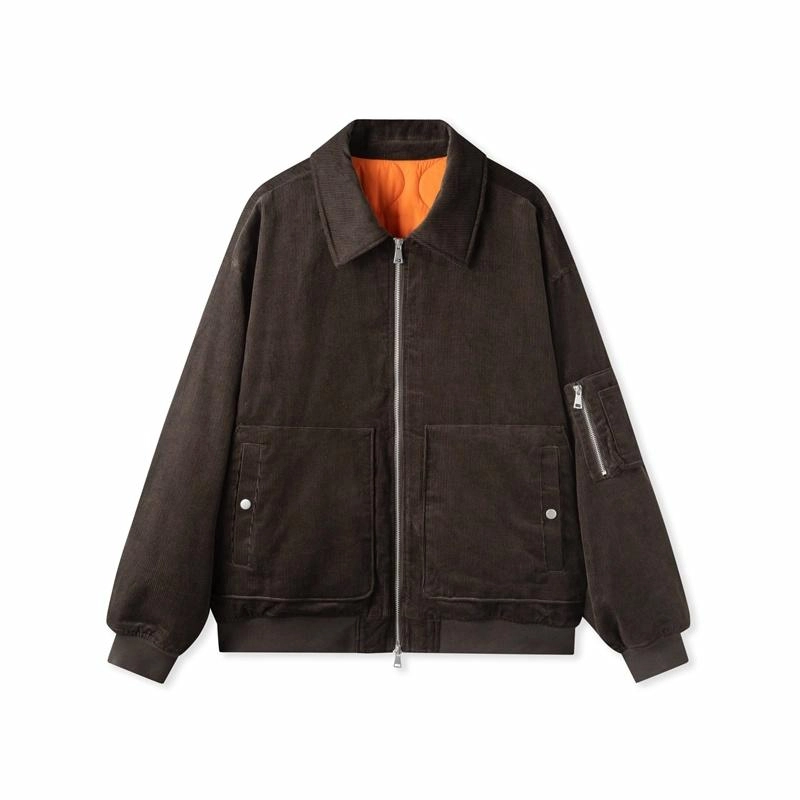 森马 灯芯绒肌理感飞行员加厚棉服 男款