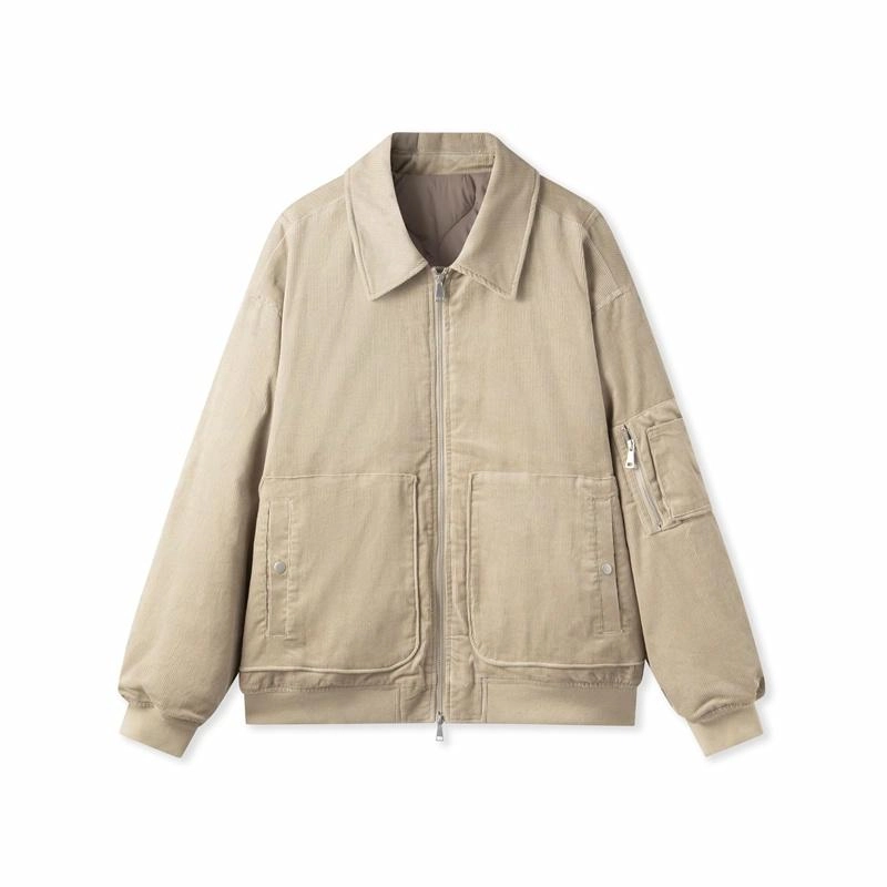森马 灯芯绒肌理感飞行员加厚棉服 男款