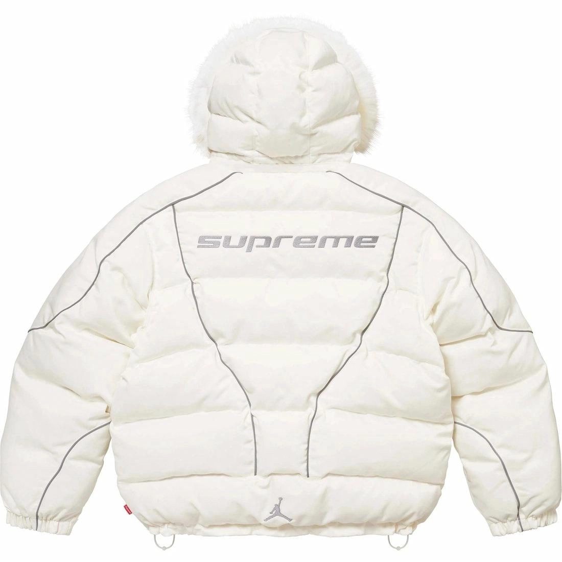 Supreme x Jordan FW24 Puffer Jacket logo