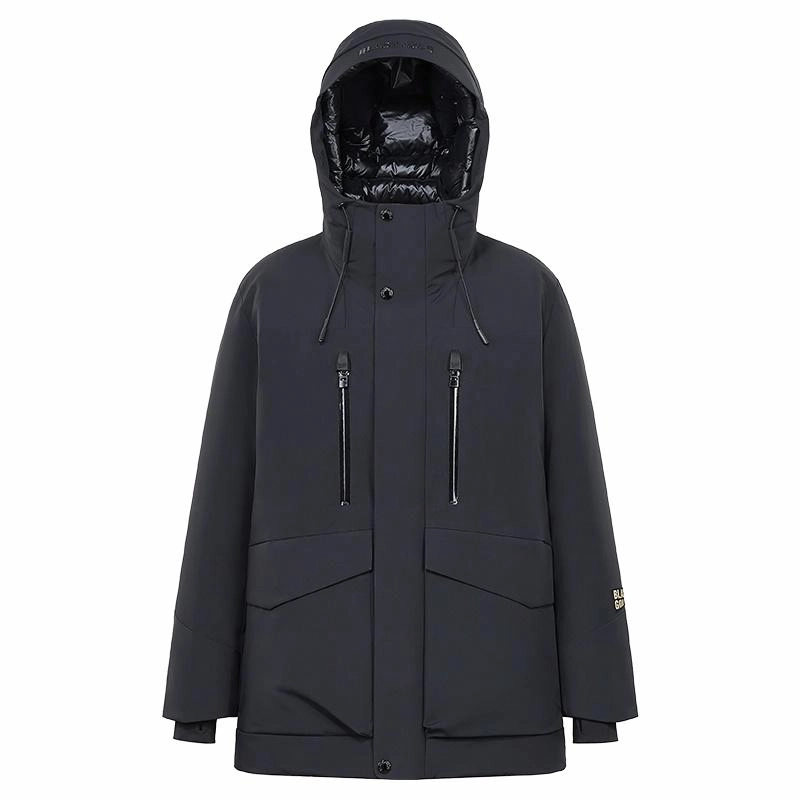 高梵 短款纯色保暖加厚羽绒服 男女同款 黑色