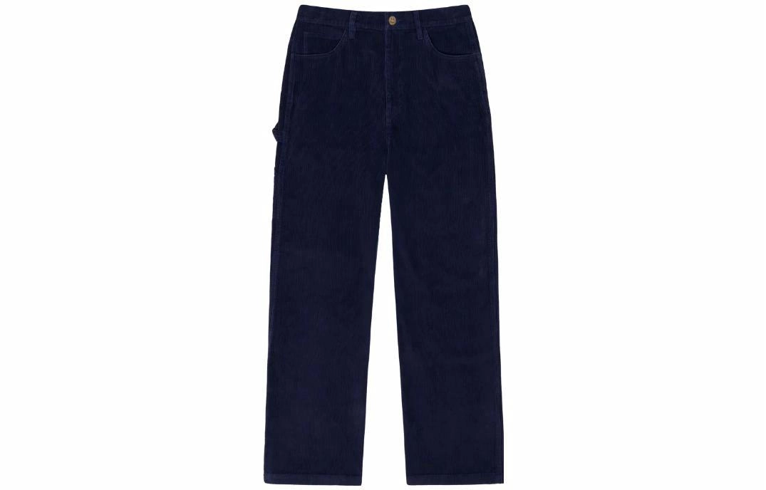Drew House FW22 Corduroy Carpenter Pant Dark Navy Logo