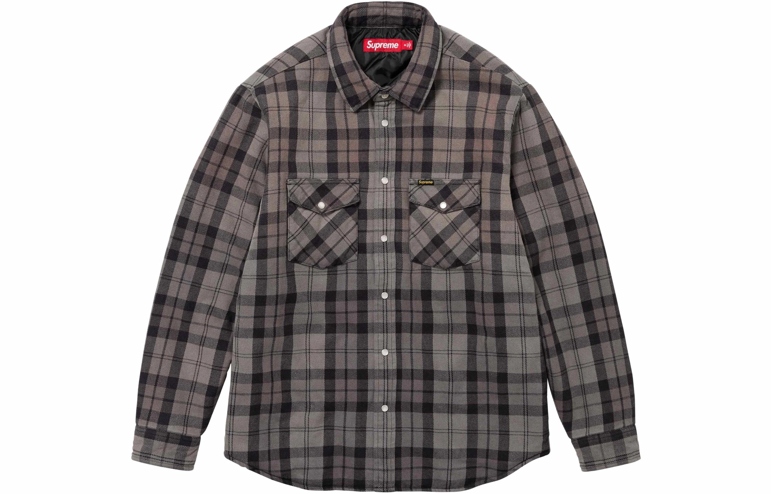 Supreme SS24 WEEK1 QUILTED FLANNEL SNAP SHIRT