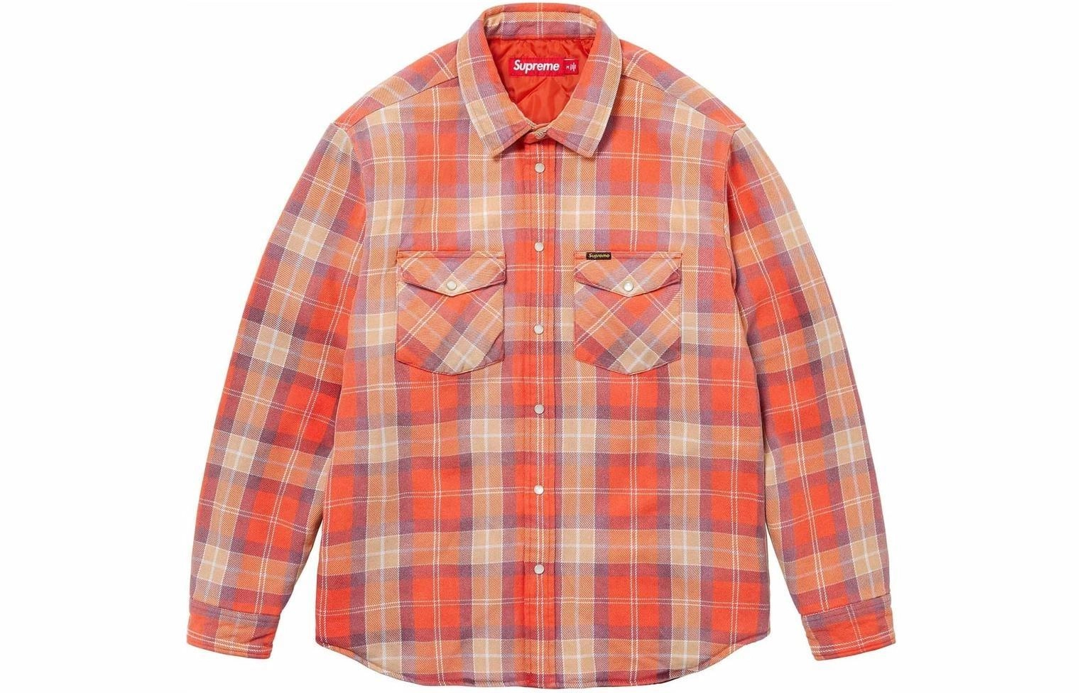 Supreme SS24 WEEK1 QUILTED FLANNEL SNAP SHIRT