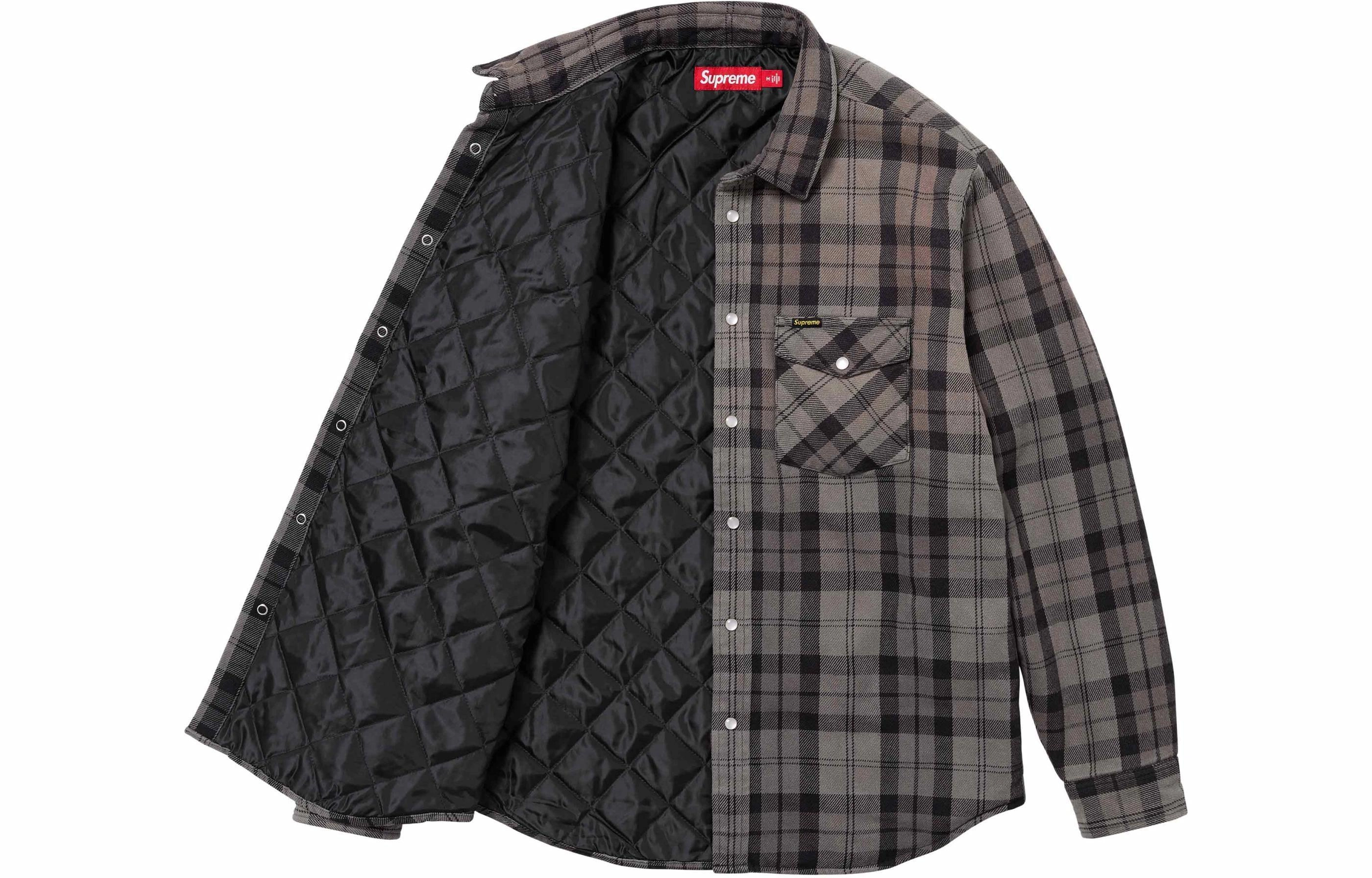 Supreme SS24 WEEK1 QUILTED FLANNEL SNAP SHIRT