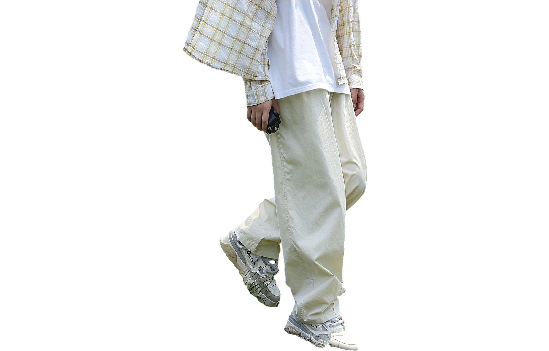 港仔文艺男 日系宽松直筒休闲裤 男款