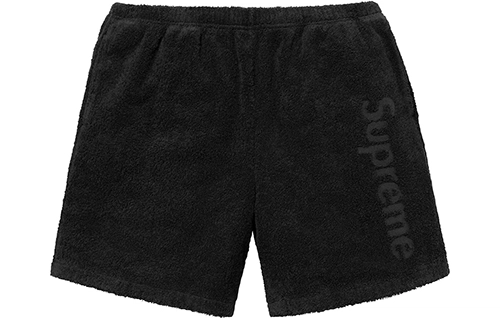 Supreme SS18 Terry Logo Short Black LOGO