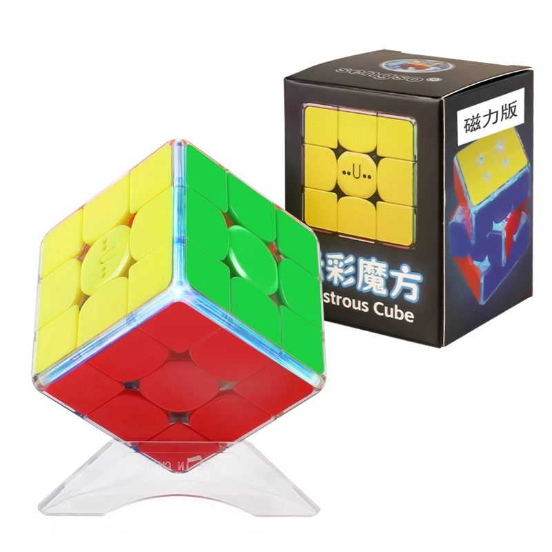 圣手 光彩三阶趣味灯光磁力发光摆件顺滑大圆角 早教益智玩具