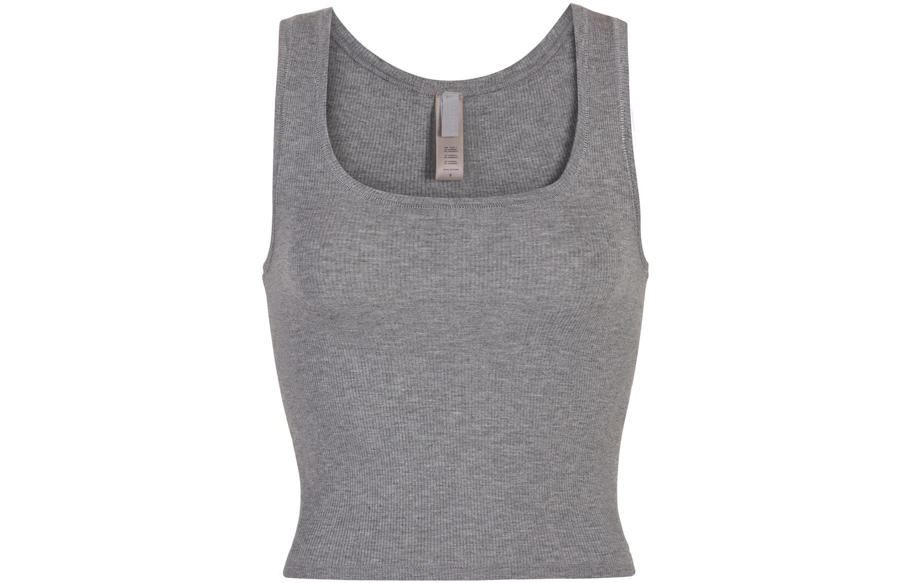 SKIMS SOFT LOUNGE TANK HEATHER GREY