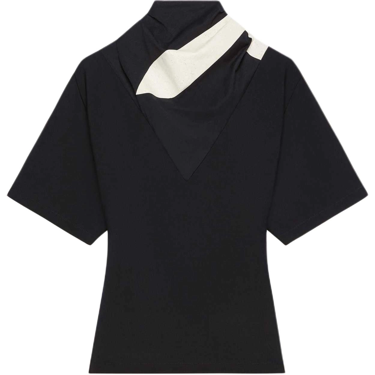 COURREGES SS25 SCARF TOP T BLACK
