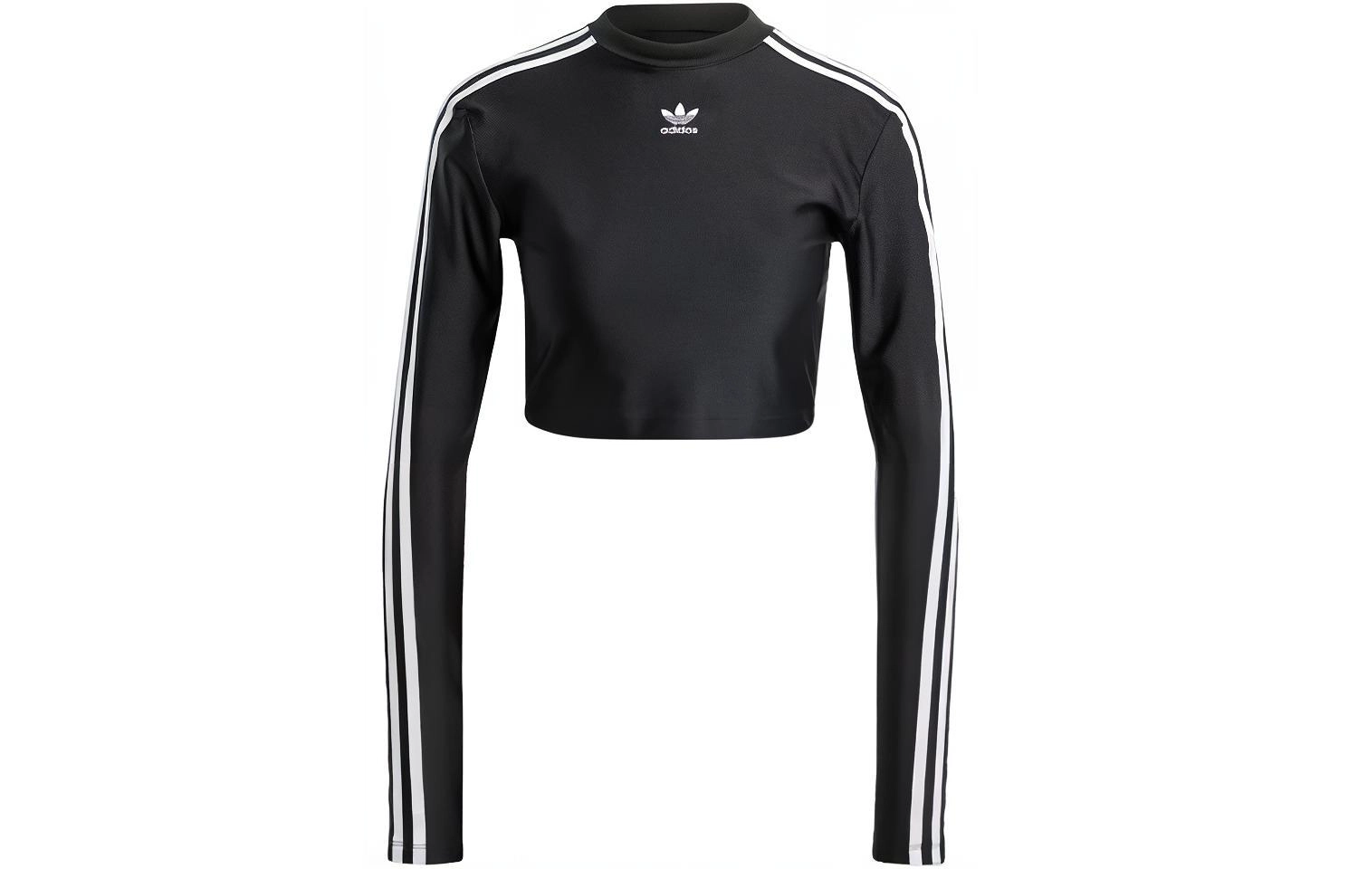 adidas originals 3-Stripes 3-Stripes Cropped Long-Sleeve Top T