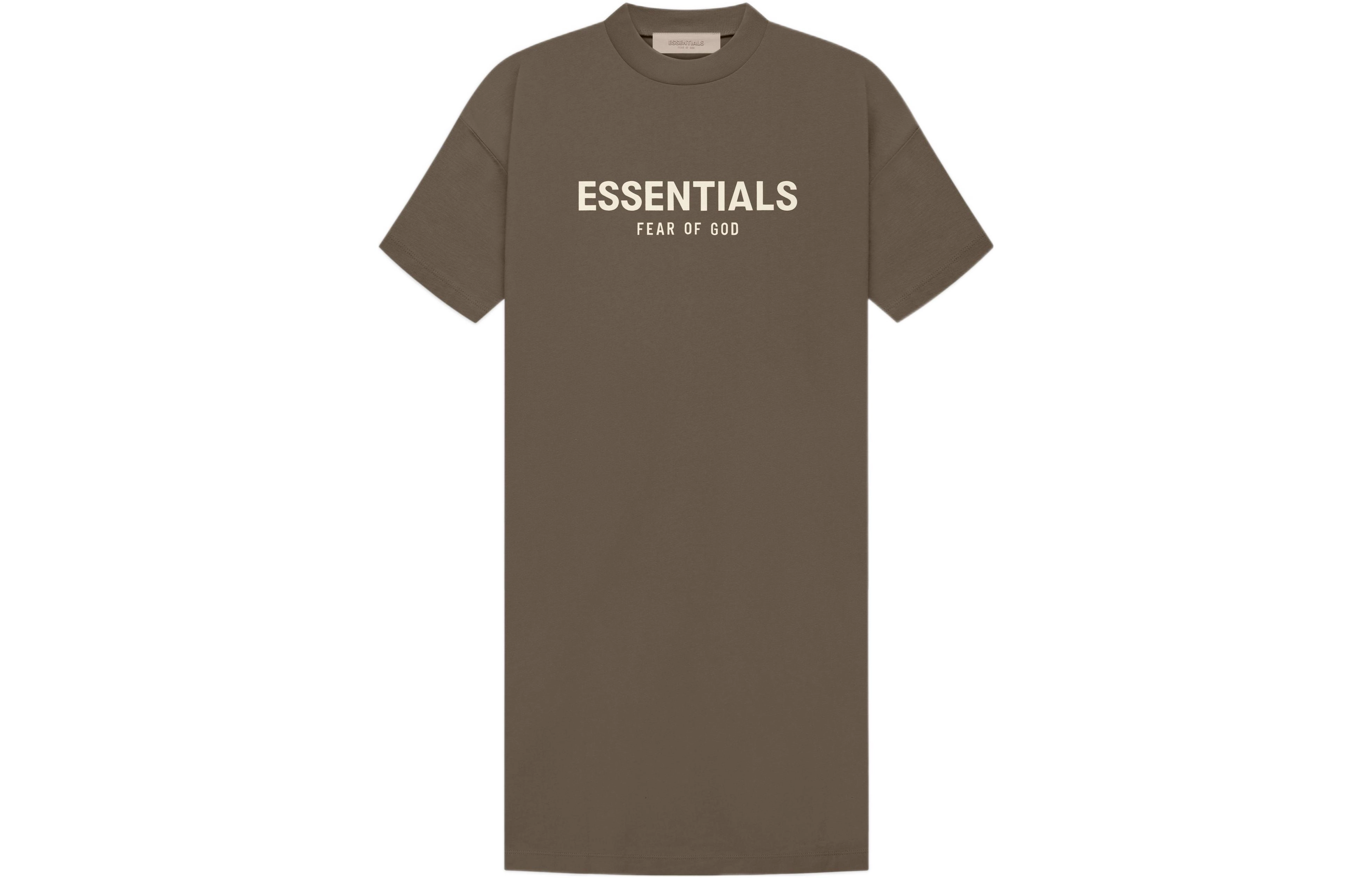 Fear of God Essentials FW22 Womens Tee Dress Wood LogoT
