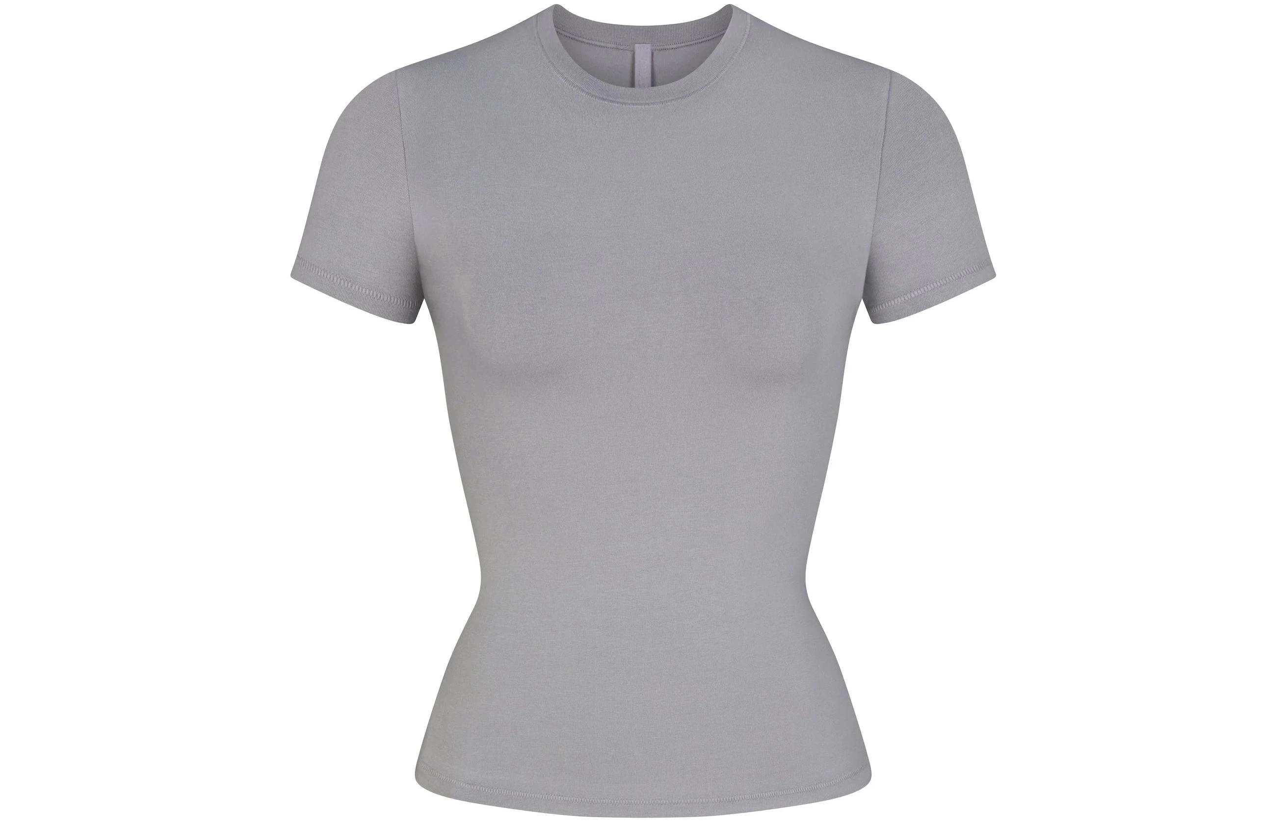 SKIMS COTTON JERSEY T-SHIRT T PACIFIC