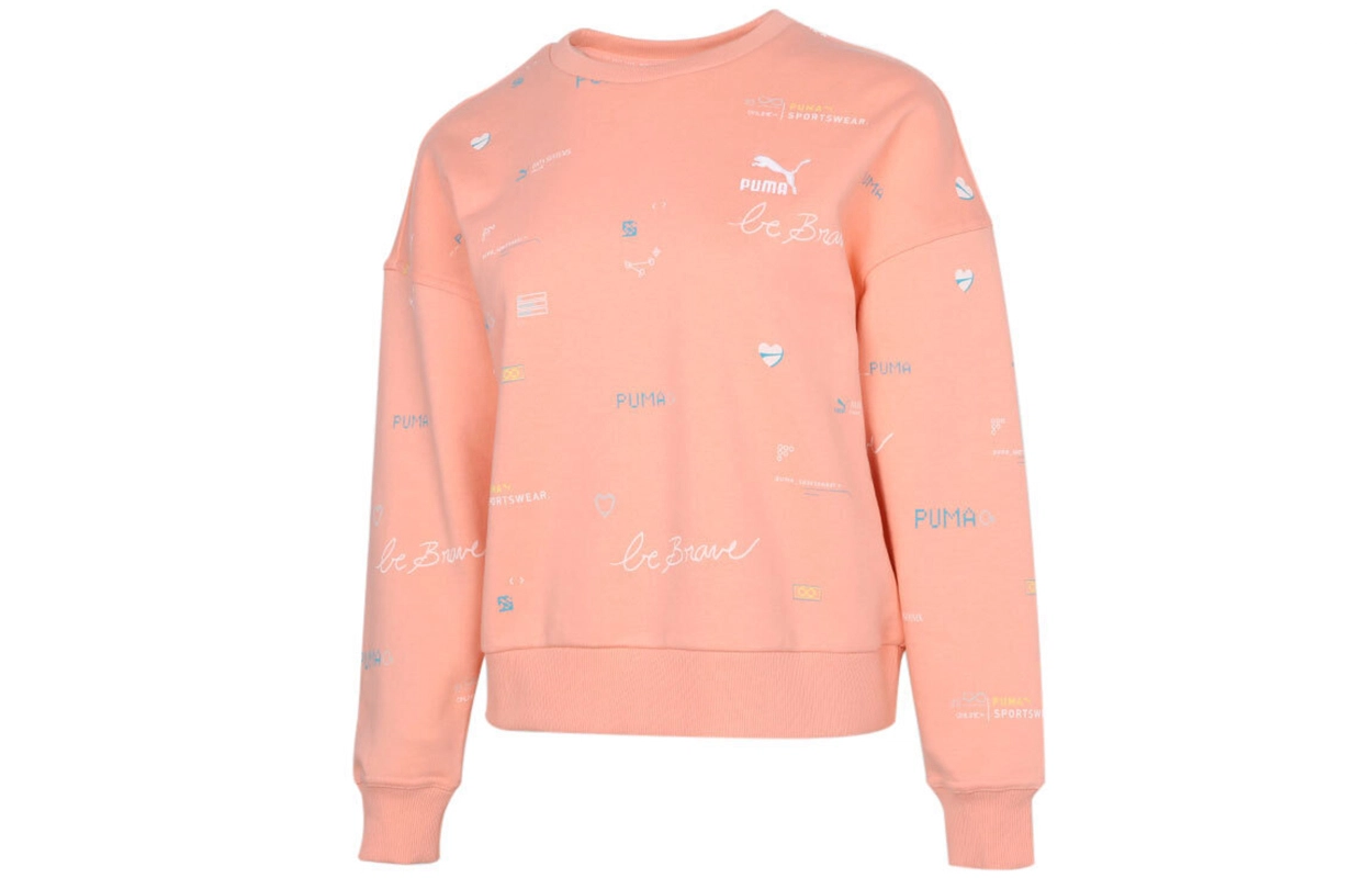 Puma Digit Aop Crew Wmn Logo