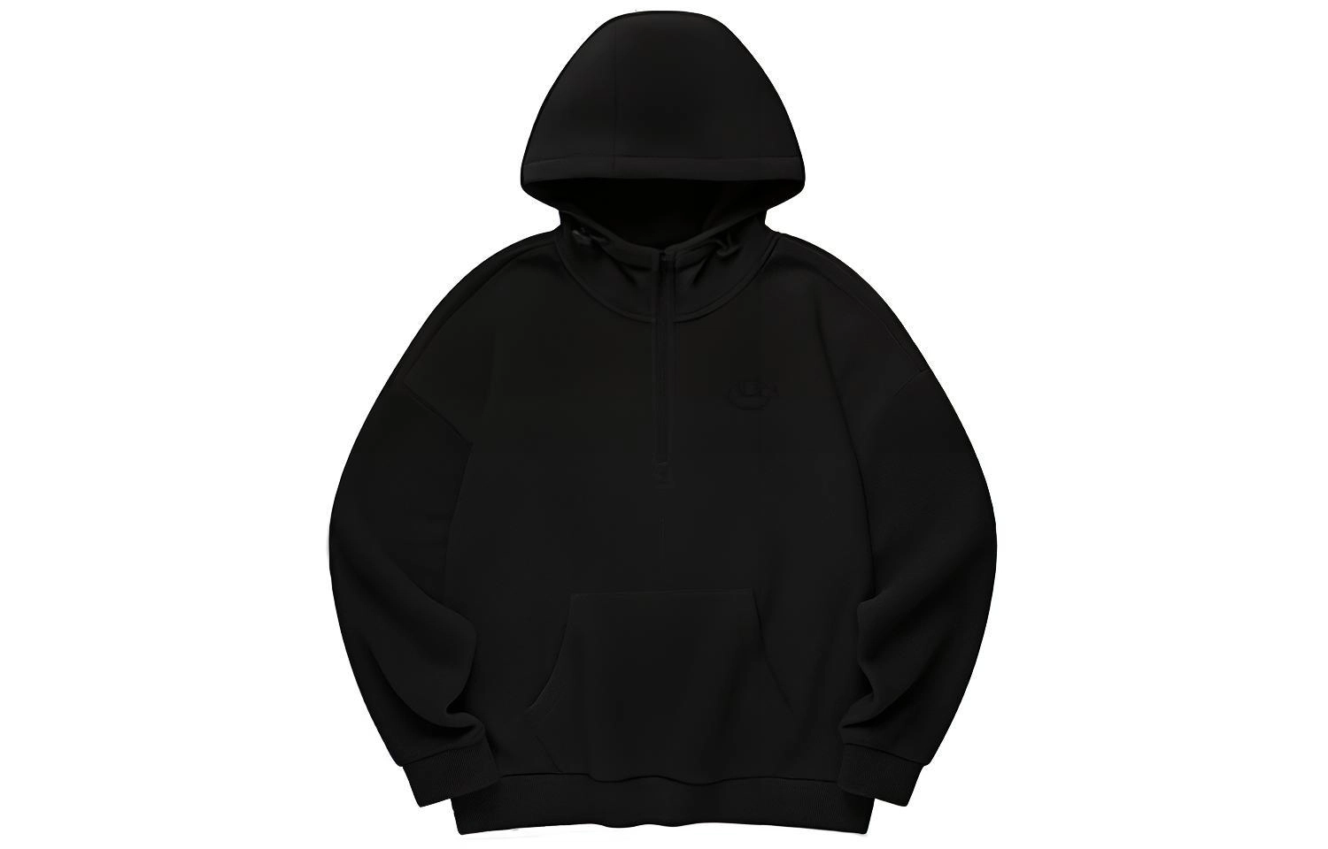乔丹 保暖连帽休闲套头卫衣 女款 黑色