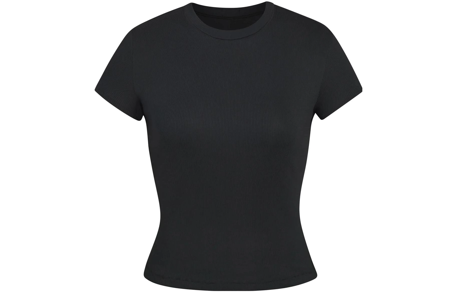 SKIMS COTTON RIB T-SHIRT T SOOT