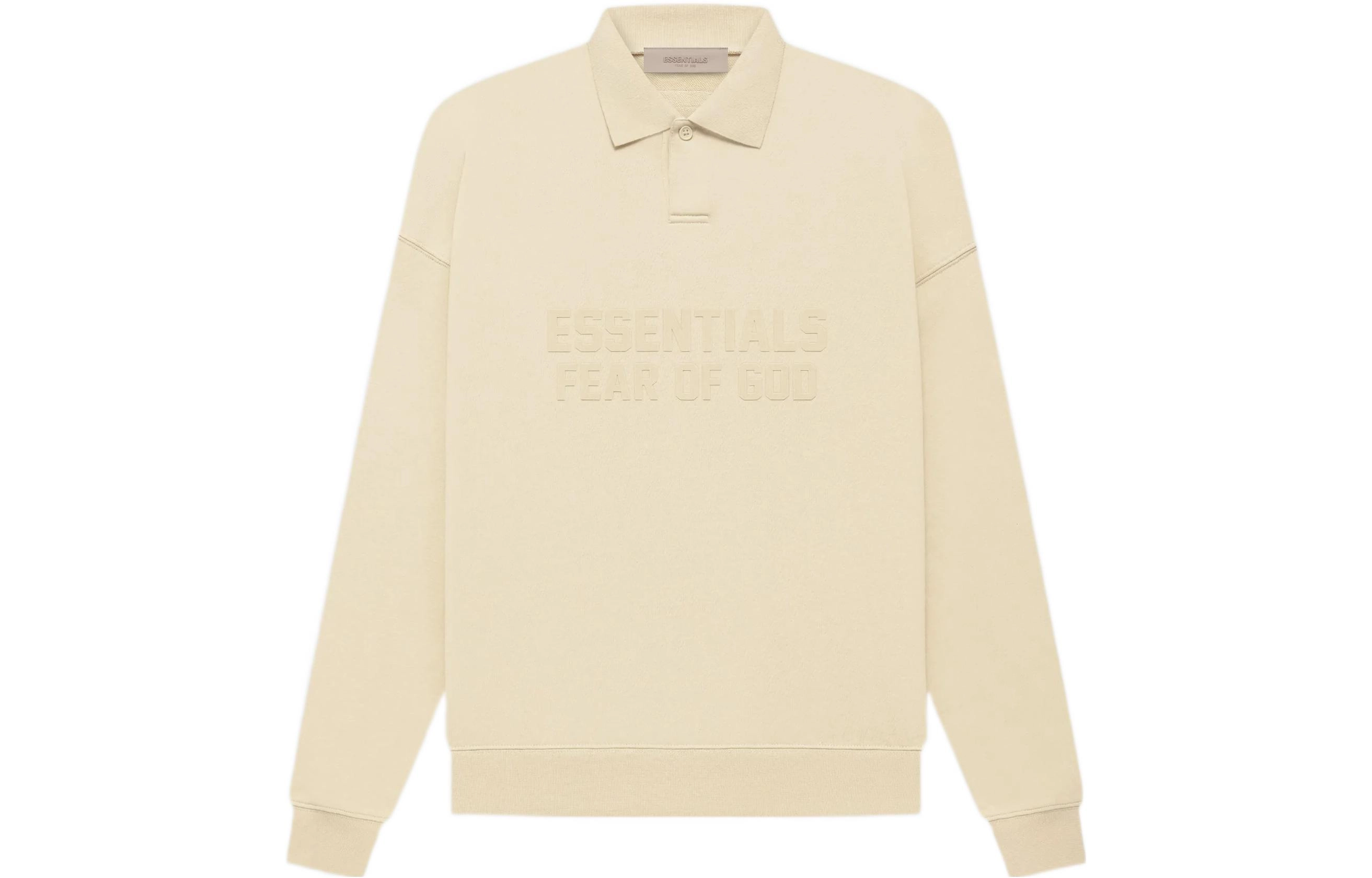 Fear of God Essentials FW22 Womens LS Polo Egg shell Polo