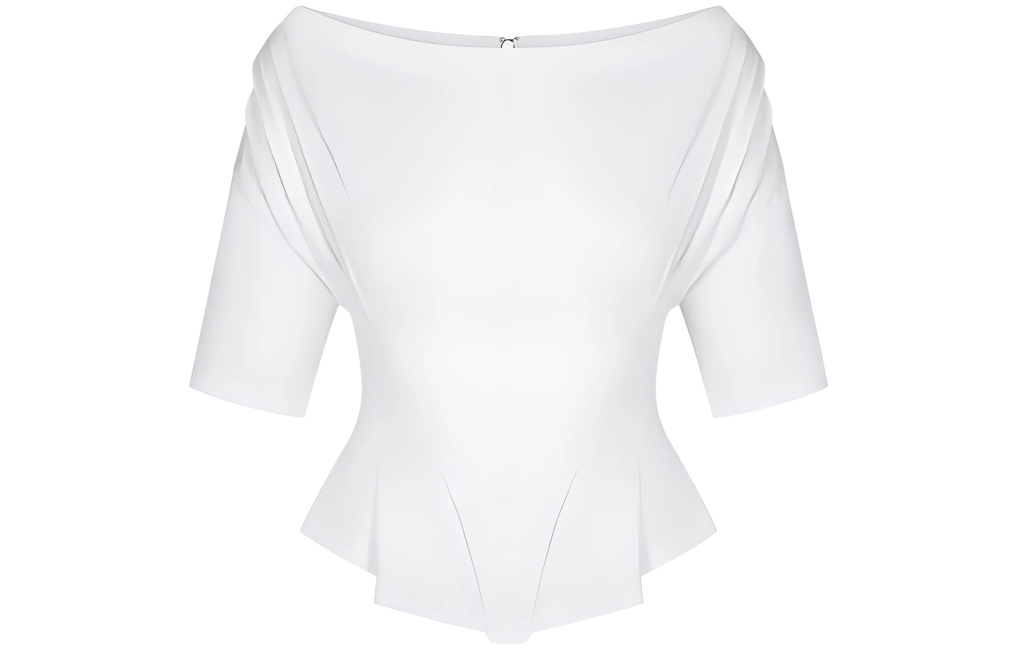 Khy SS24 DROP 005 Off Shoulder Pleated T-shirt T White