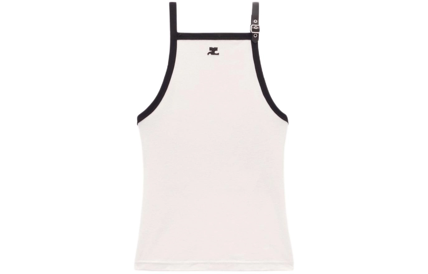 COURREGES SS24 BUCKLE CONTRAST TANK TOP Lime Stone