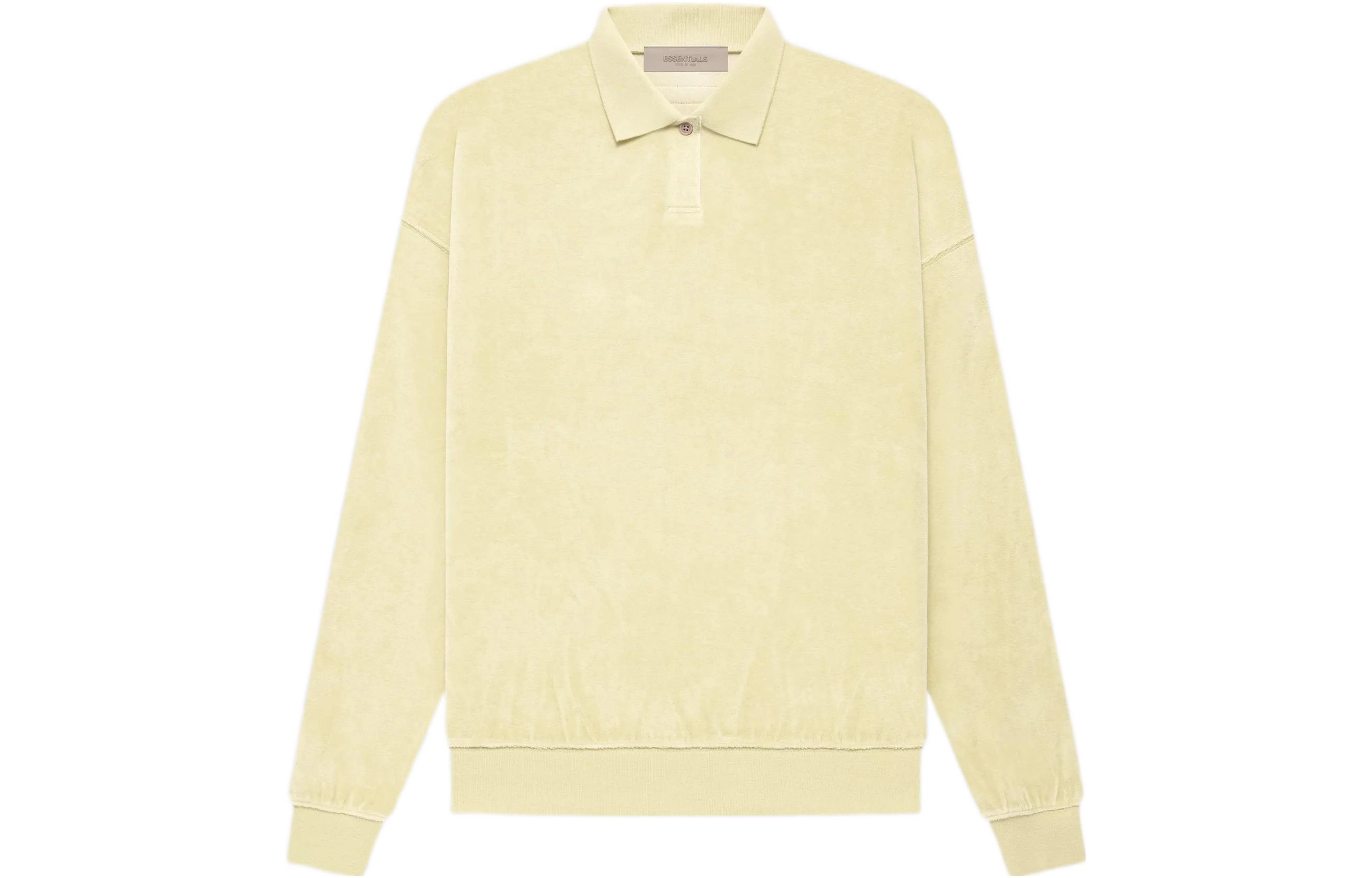 Fear of God Essentials FW22 Womens Velour Ls Polo CANARY Polo