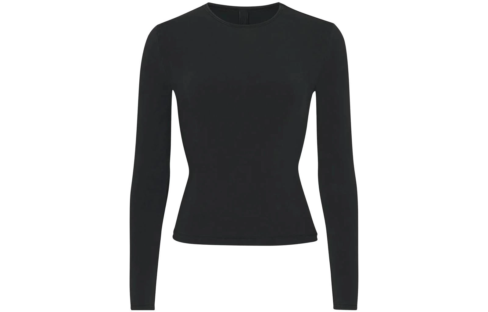SKIMS NEW VINTAGE CROPPED LONG SLEEVE T-SHIRT T ONYX