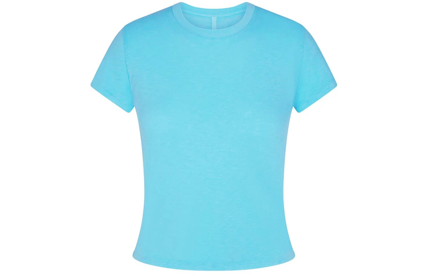 SKIMS WORN IN JERSEY T-SHIRT T CYAN