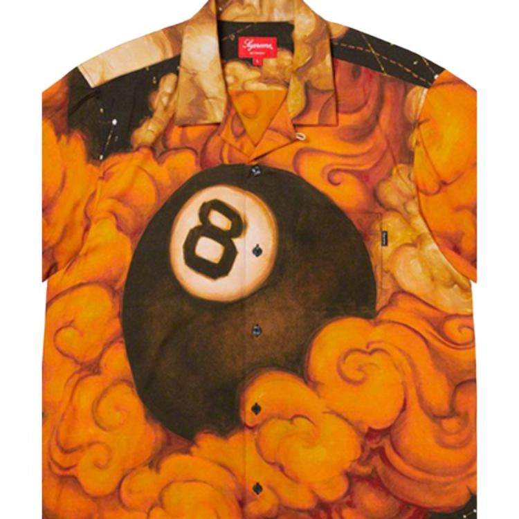 Supreme FW19 Week 12 x Martin Wong 8-Ball Rayon SS Shirt Multicolor 8