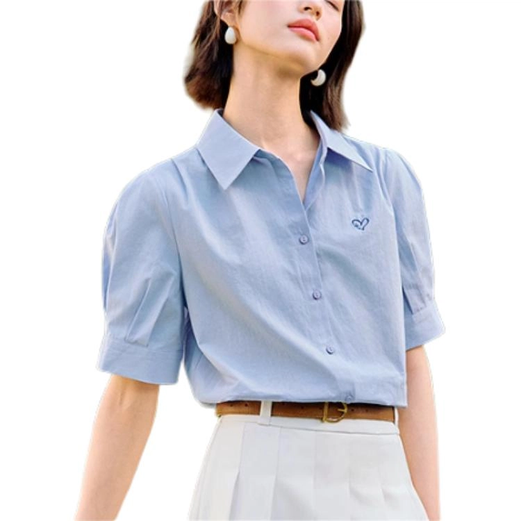 茵曼 翻领休闲短袖衬衫 女款