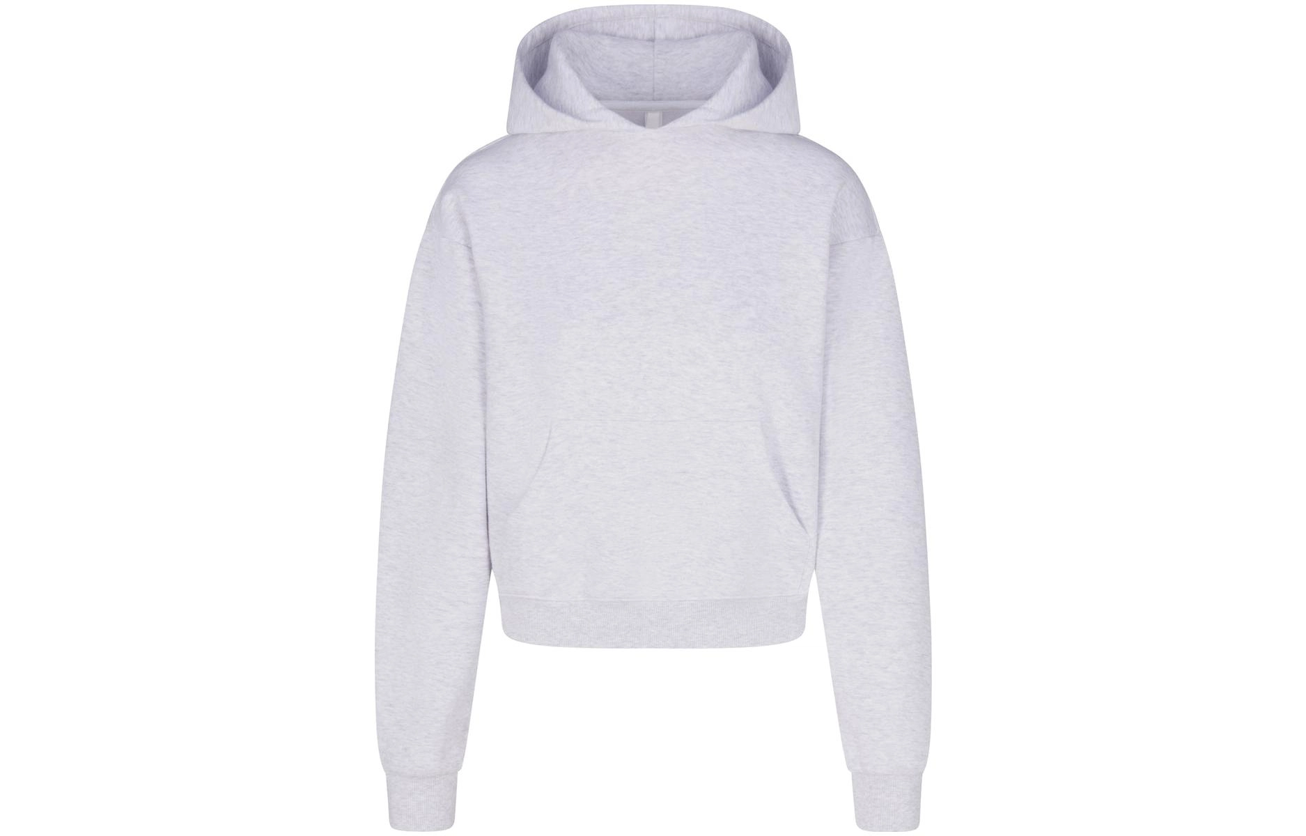 SKIMS COTTON FLEECE CLASSIC HOODIE LIGHT HEATHER GREY