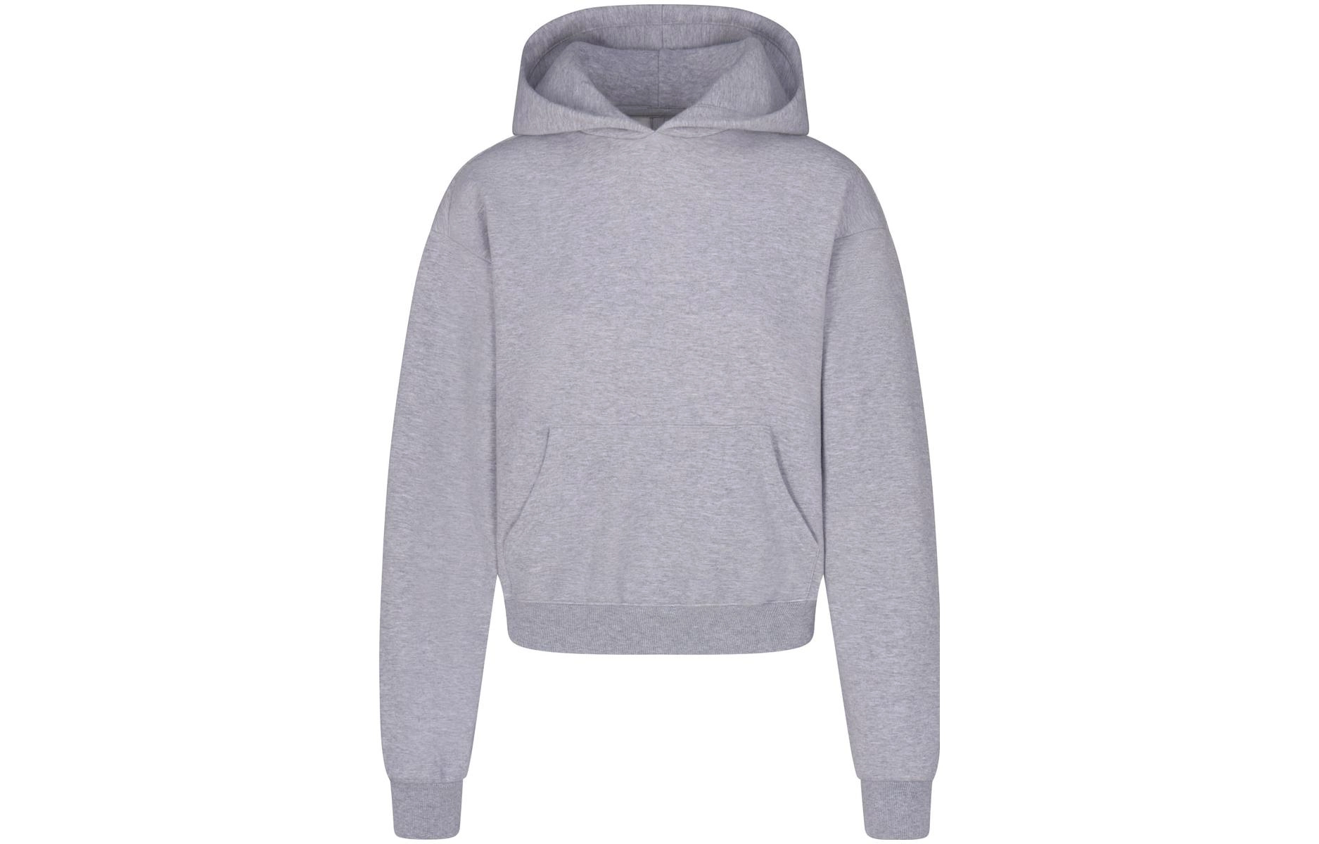 skims COTTON FLEECE CLASSIC HOODIE HEATHER GREY