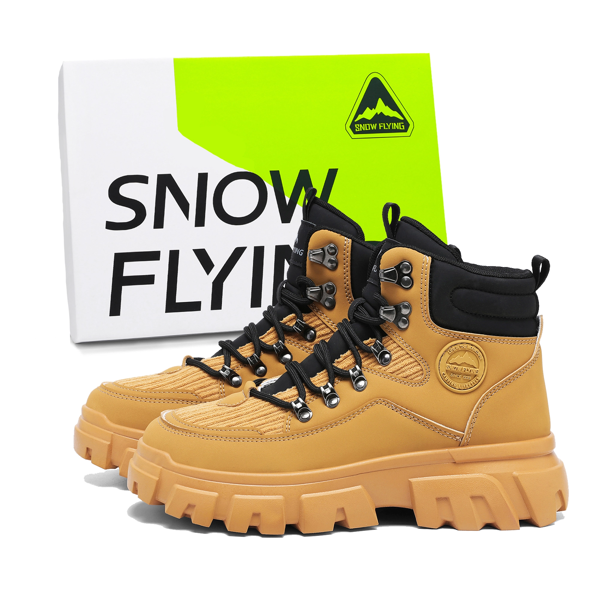 SNOW FLYING