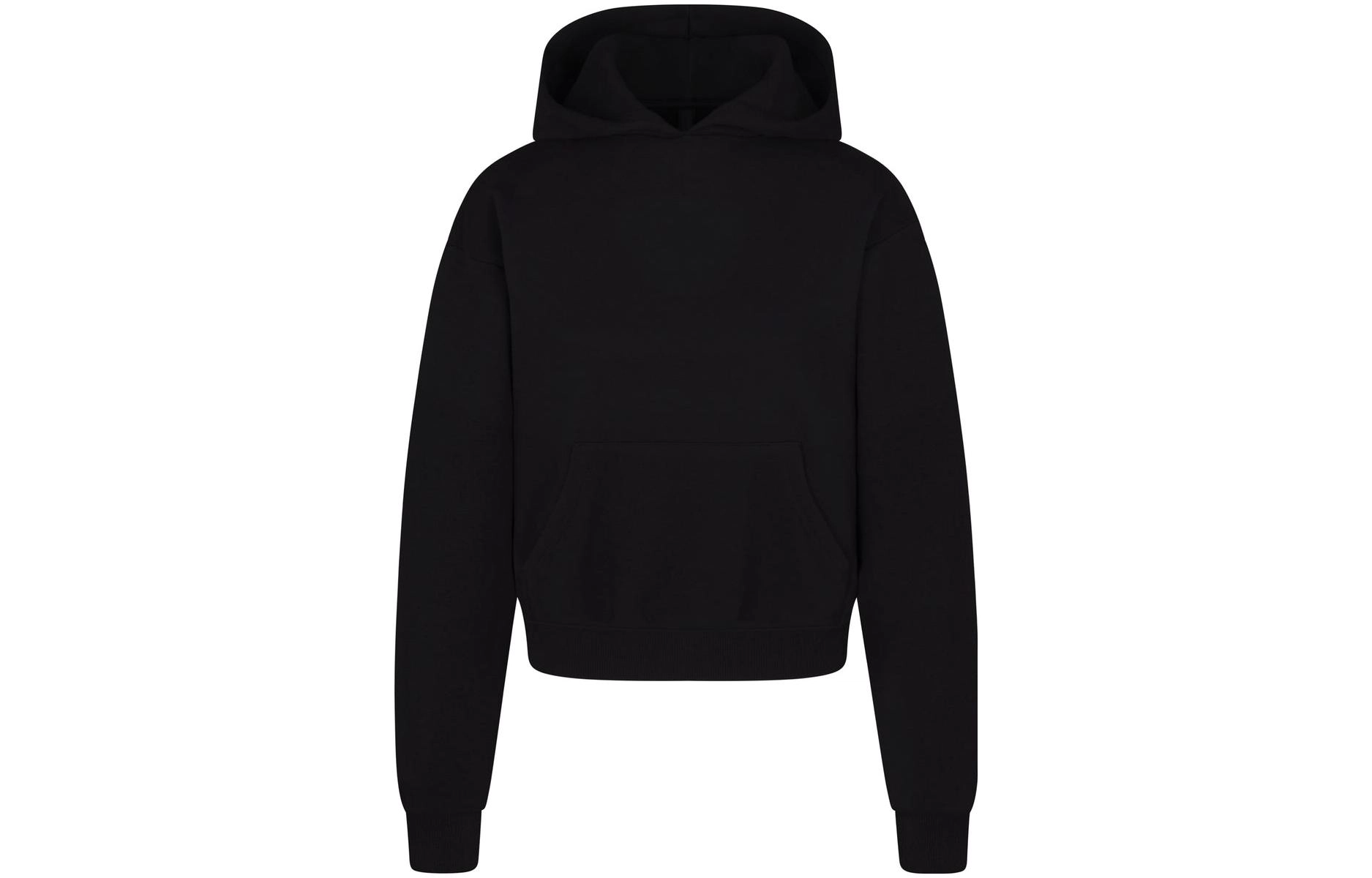 skims COTTON FLEECE CLASSIC HOODIE ONYX