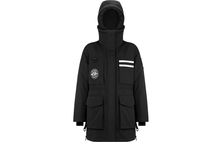 波司登 极寒工装多口袋撞色帽反光条防风鹅绒羽绒服 女款