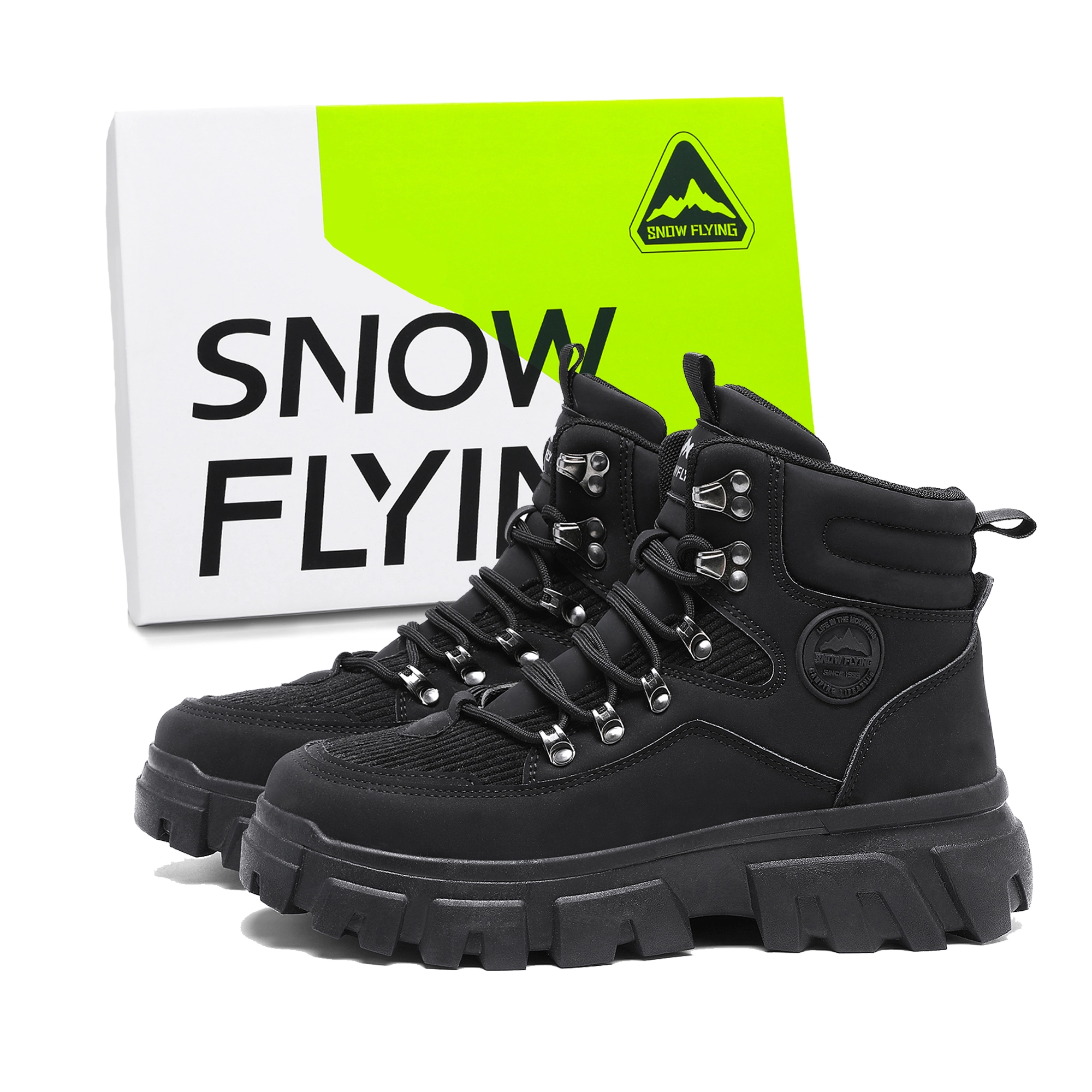 SNOW FLYING