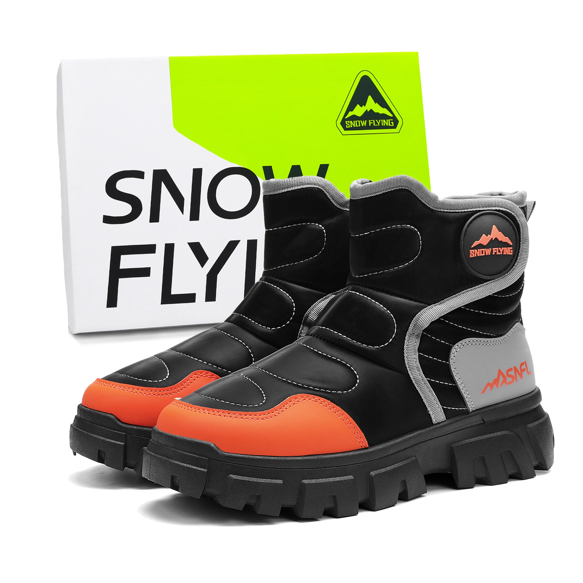 SNOW FLYING