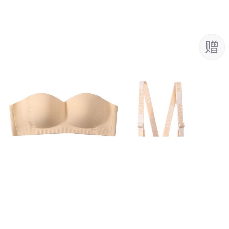 蒄趣 无肩带防滑聚拢小胸显大外扩型无痕半杯文胸 女款