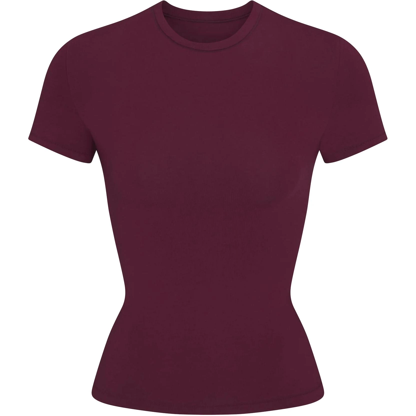 SKIMS COTTON JERSEY T-SHIRT T DEEP BERRY