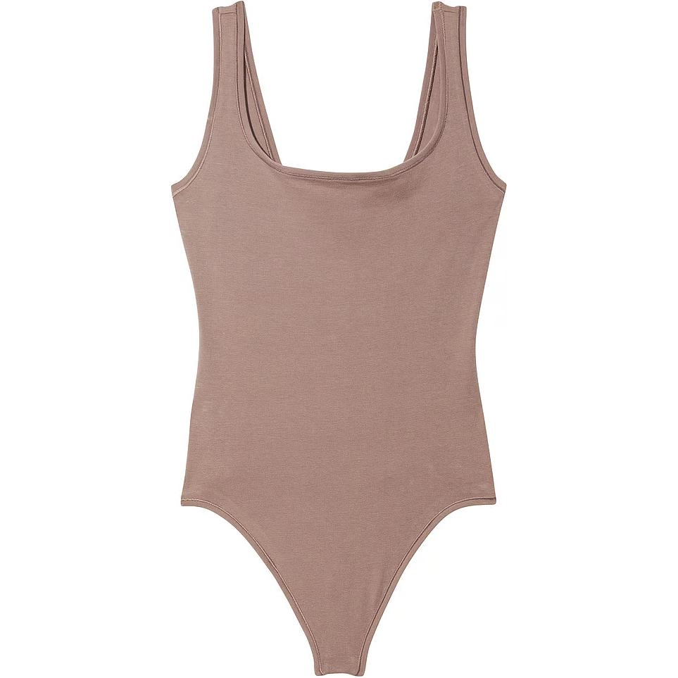 Victoria's Secret PINK BASE COTTON BODYSUIT Iced Coffee