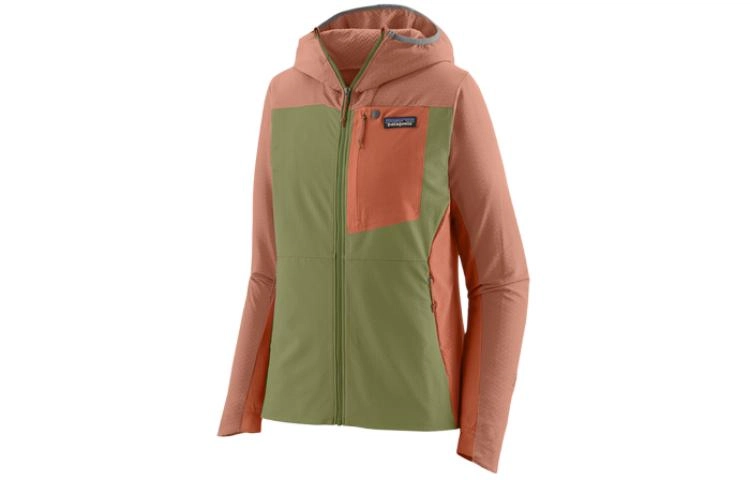 patagonia R1 Crossstrata Hoody Logo
