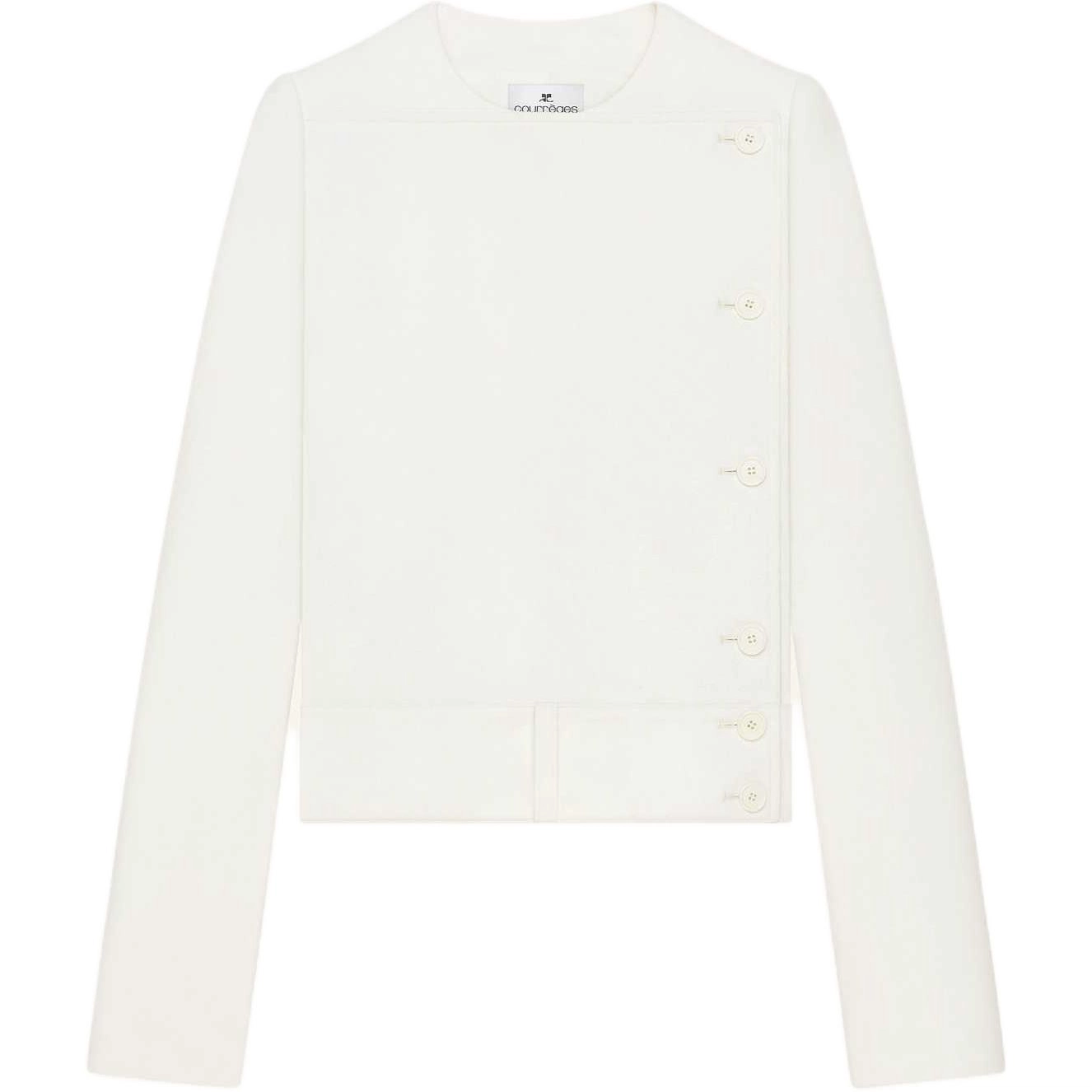 COURREGES SS25 OBLIQUE HERITAGE JACKET Heritage White