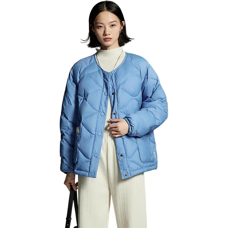 初语 黑科技火山岩保暖加厚小个子菱格纹羽绒服 女款