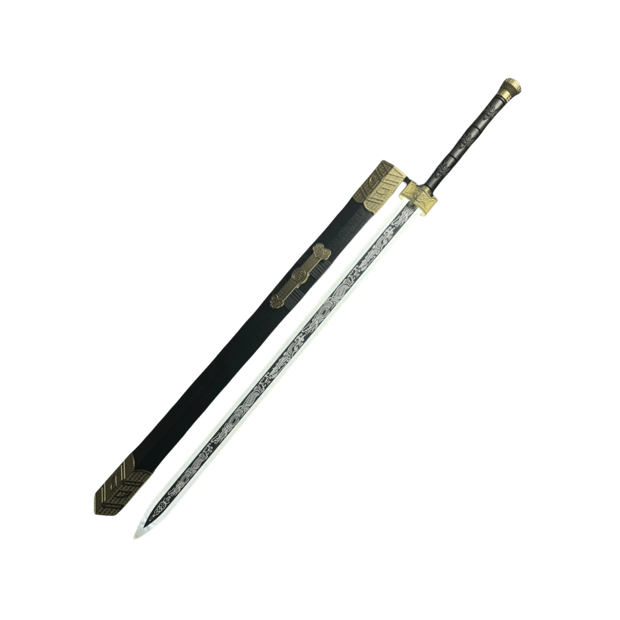 天予小镇 发光袖白雪带灯光 剑木刀带鞘古风 汉服道具武士刃 成品模型