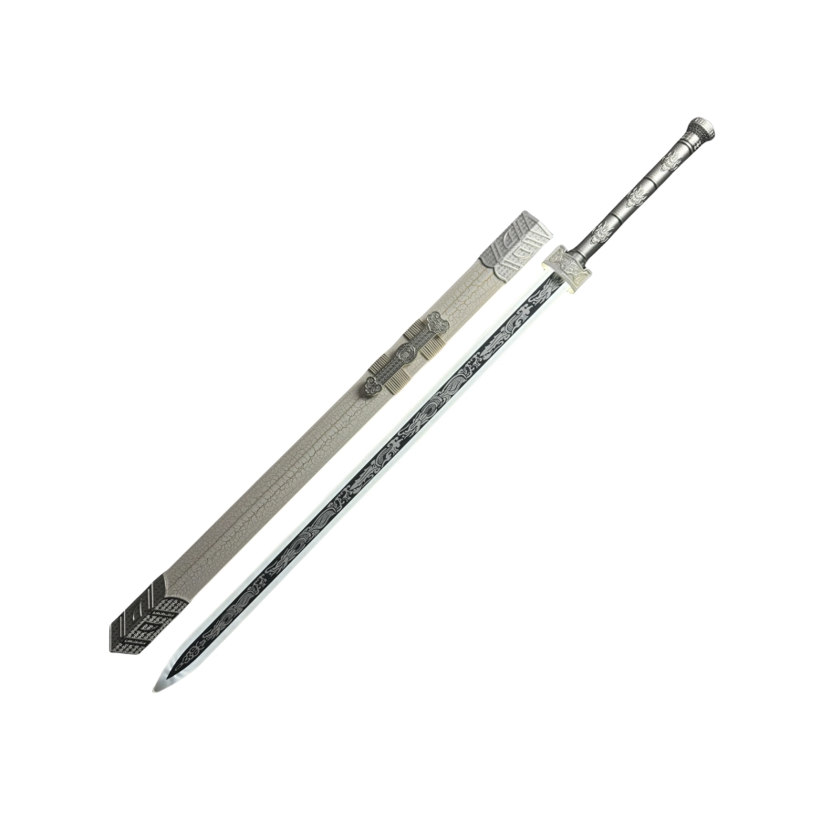 天予小镇 发光袖白雪带灯光 剑木刀带鞘古风 汉服道具武士刃 成品模型