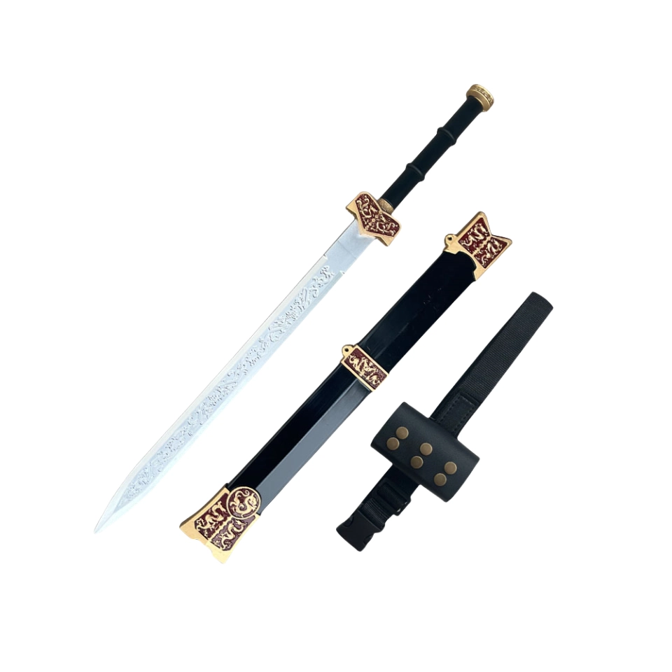 天予小镇 古代汉剑宝剑软胶材质刀剑兵器 大号拔刀剑 成品模型
