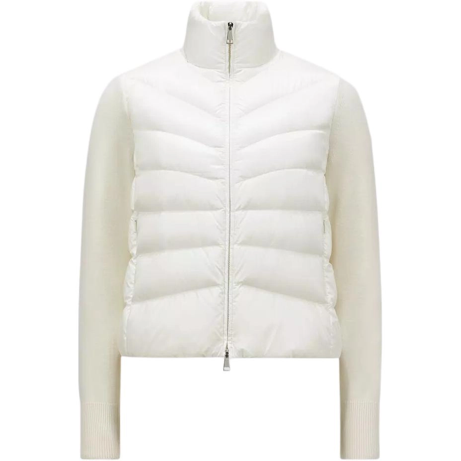 Moncler Padded Wool Cardigan Logo