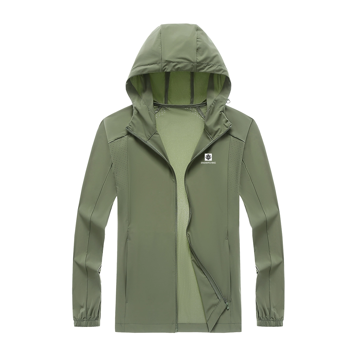 SNOW FLYING upf50+logo